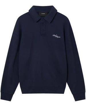 Axel Arigato Base Sweatshirt Mit Poloshirtkragen - Blau