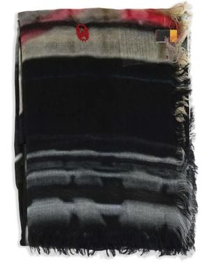 TALKING WALLS Écharpe À Franges - Noir