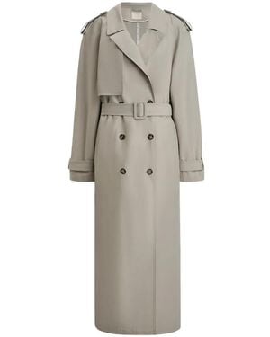 12 STOREEZ Doppelreihiger Casablanca Trenchcoat - Weiß