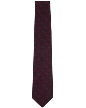 Kiton Patterned Jacquard Tie - Purple