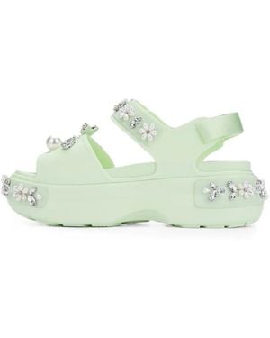 Crocs™ X Simone Rocha Sandales Plateforme Soho À Ornements En Cristal - Vert