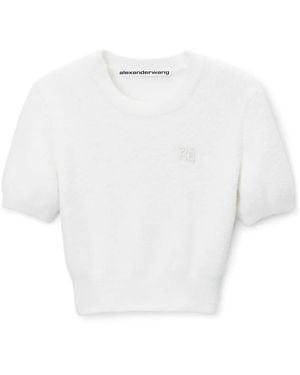 Alexander Wang T-Shirt Con Ricamo - Bianco