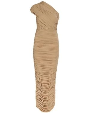 Ronny Kobo One-Shoulder Ruched Dress - Natural