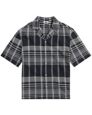 KROST Plaid-Dash Bowling Shirt - Grey