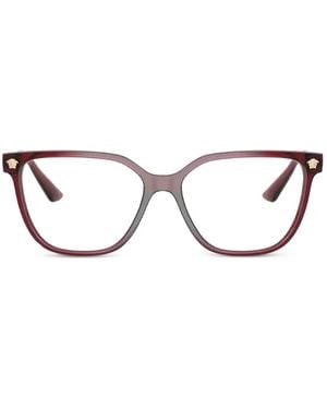 Versace Brille Mit Eckigem Gestell - Rot