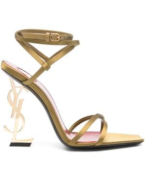 Saint Laurent 110 Mm Opyum Sandalen - Metallic