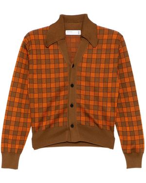Toga Karierter Cardigan - Braun