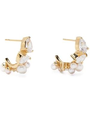 Completedworks Pearl And Gem Embellished Earrings - Metallic