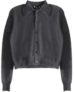 AURALEE Buttoned Collared Cardigan - Black