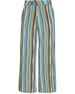 Amir Slama Striped Trousers - Blue
