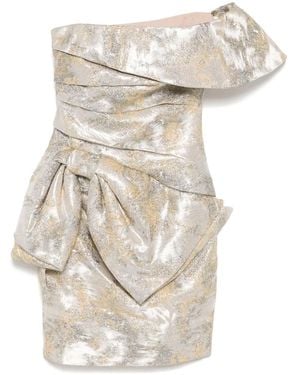 Saiid Kobeisy Brocade Short Dress - Natural