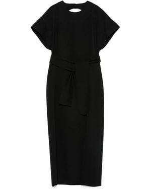 Akris Punto Open-Back Belted Dress - Black