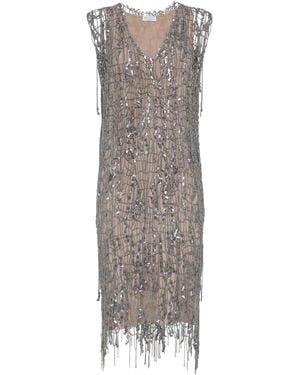 Brunello Cucinelli Embroidered Dress - Grey