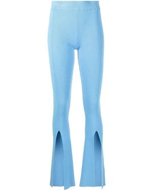 Remain High-Waisted Knitted Pants - Blue
