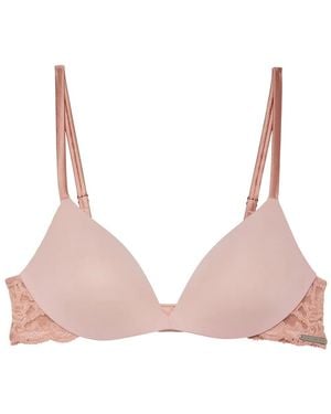 Fleur du Mal Charlotte Lace Wireless Push-Up Bra - Pink