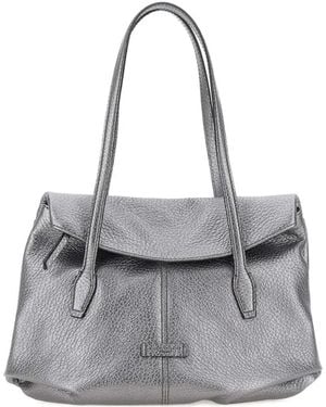 Gianni Chiarini Leren Shopper - Grijs