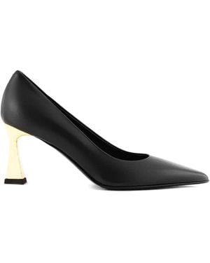 Sergio Levantesi 55Mm Kandy Metallic-Heel Court Shoes - Black