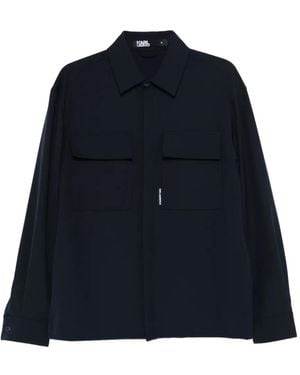 KARL LAGERFELD Chest-Pockets Shirt - Blue