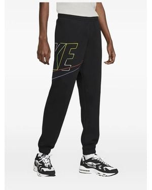 Nike Club Fleece+ Logo-Print Track Trousers - Black