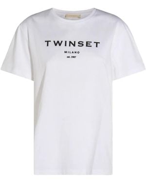 Twinset Logo-print T-shirt - White