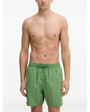 Lacoste Short De Bain À Patch Logo - Green
