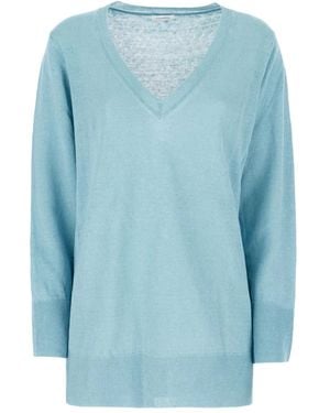 Malo V-Neck Jumper - Blue