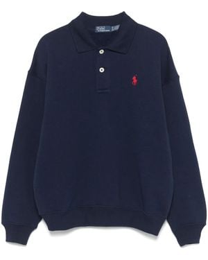 Polo Ralph Lauren Polo-Pony-Motif Polo Top - Blue