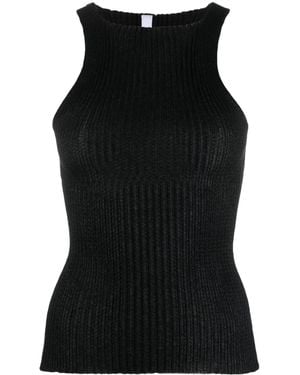 a. roege hove Emma High-Neck Ribbed Tank Top - Black