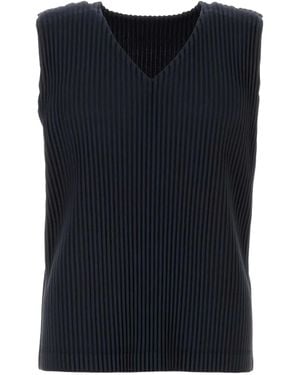 Homme Plissé Issey Miyake Geplooide Top - Blauw
