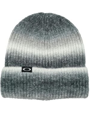 Oakley Ellipse Gradient Ribbed Beanie - Gray