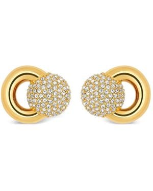Oscar de la Renta Crystal-Embellished Earrings - Metallic