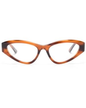 Balenciaga Gafas con logo estampado - Marrón