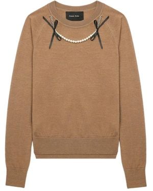 Simone Rocha Jersey con manga raglán - Neutro