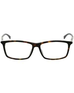 BOSS Rectangle-Frame Glasses - Black