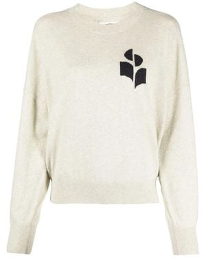 Isabel Marant Marisans Pullover Mit Logo-Intarsie - Weiß