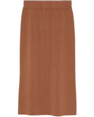 Daniele Fiesoli Merino-Blend Midi Skirt - Brown
