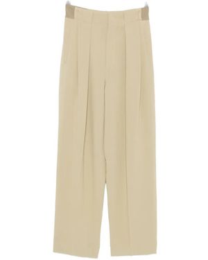 Victoria Beckham Fluid Tailored Trousers - Natural