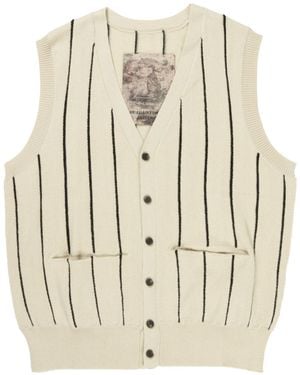 Ziggy Chen Striped Vest - Natural