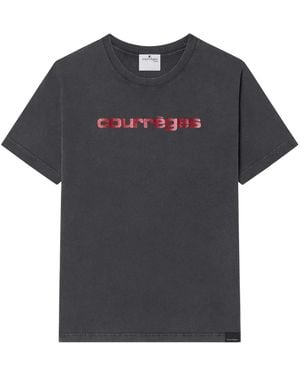 Courreges Crew Neck T-Shirt - Black