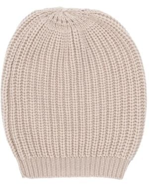 LA ROSE Ribbed Beanie - Natural