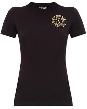 Versace Jeans Couture V-Emblem T-Shirt - Black