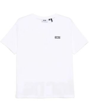 Gcds Low Bond Logo-Print T-Shirt - White