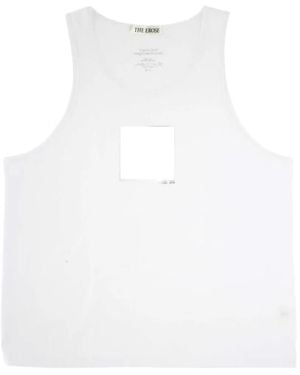 The Erose Top Sin Mangas Moonlight Con Foto Estampada - Blanco