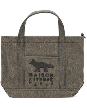 Maison Kitsuné Mini Profile Fox Two-Way Tote Bag - Metallic