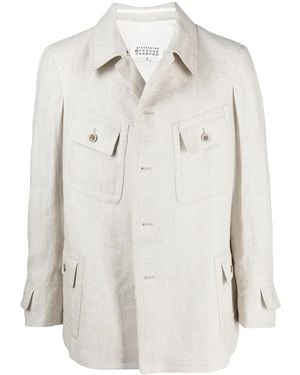 Maison Margiela Single-breasted Shirt Jacket - Natural
