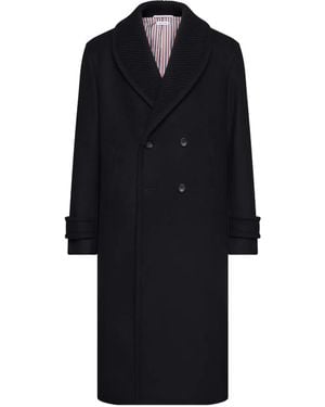 Thom Browne Shawl-Collar Coat - Black