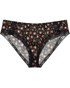 Dolce & Gabbana Floral Lace Briefs - Black