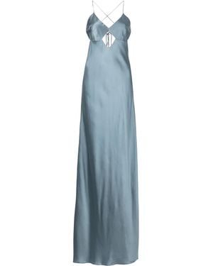 Michelle Mason Cut-Out Detail Silk Gown - Blue