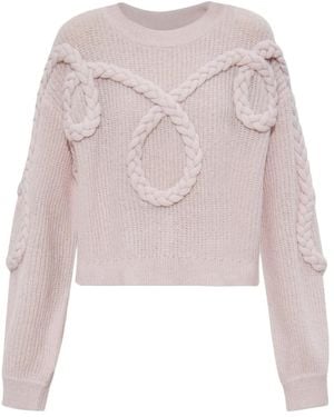 Munthe Braided-Detail Jumper - Pink