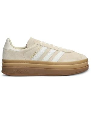adidas Gazelle Bold Stripes Platform Sneakers - White